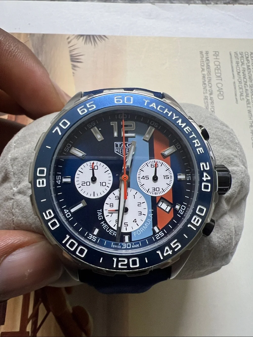 Tag Heuer Formula 1 Gulf Chronograph (43mn) Swiss Sport Watch